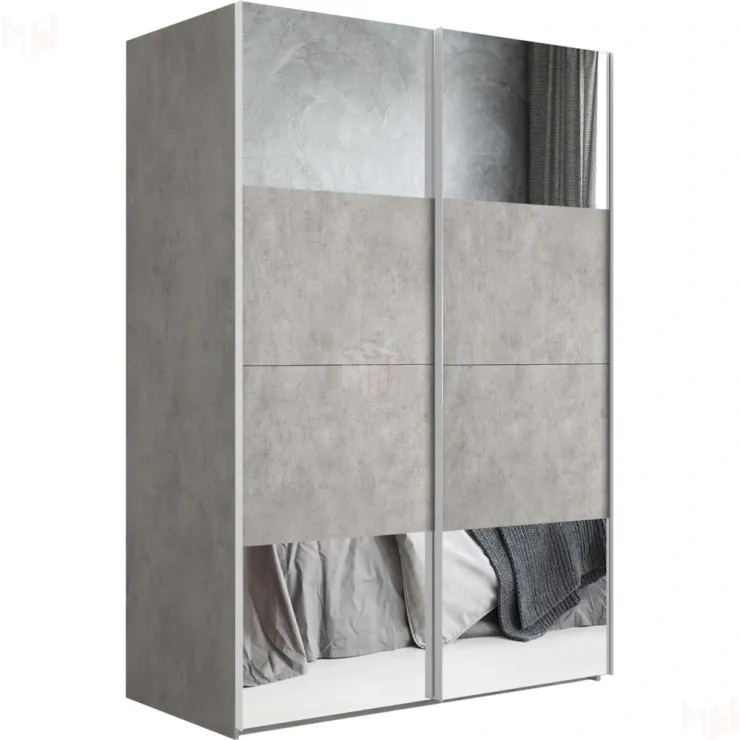 Шкаф-купе Эста 2-х дверный (4 Зеркала / 4 ЛДСП) 160 см.