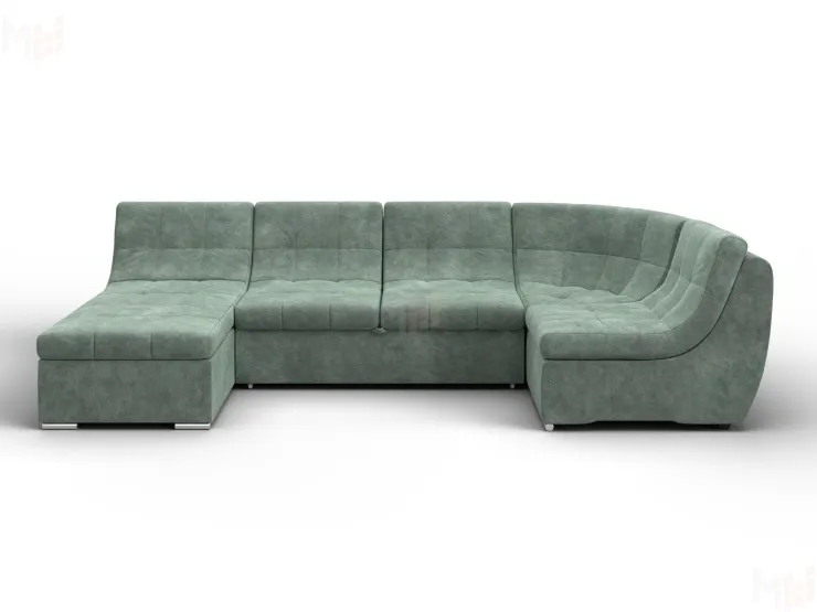 Диван П-образный модульный Холидей ( BRUT 08 зеленый )