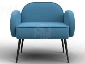 Кресло Лига-086 ( рогожка Амур 10 голубой )