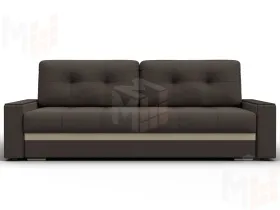 Диван прямой с декором Лига-096 НПБ ( Амур 05 коричневый;бежевый )