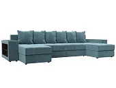 Диван П-образный Дубай полки слева