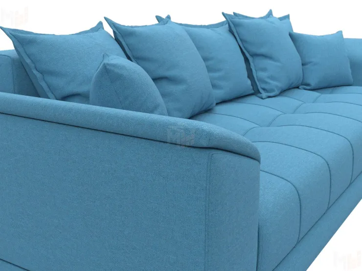 Диван прямой НордСтар НПБ ( Амур 10 голубой )