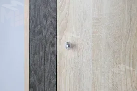 Шкаф Гретта 3 Ясень Черный/Дуб Сонома