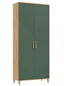 Шкаф Ирис для прихожей Браш Мени Грин/Дуб Крафт