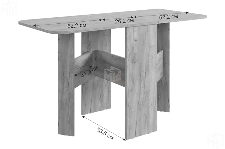 Стол-книжка раскладной Мечта дуб крафт золотой