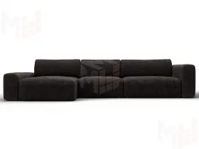 Диван угловой Лига-066 НПБ Лонг угол левый ( BRUT 17 коричневый )