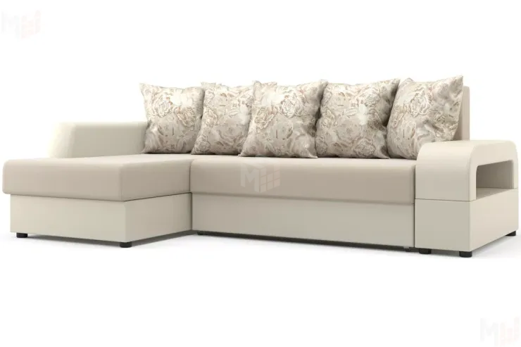Диван угловой Марго Бежевый Левый