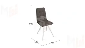 Стул Аспен К3 Белый матовый, Микровелюр Jercy Stone