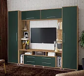 Гостиная Гармония МДФ Дуб крафт/Браш мени грин