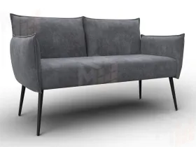 Диван прямой Лига-083 ( велюр BRUT 16 темно-серый )