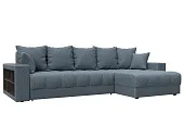 Диван угловой с декором и полкой Лига-050 НПБ