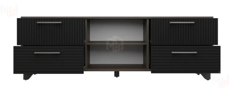 Тумба под ТВ Копенгаген с нишей (венге/серый графит)