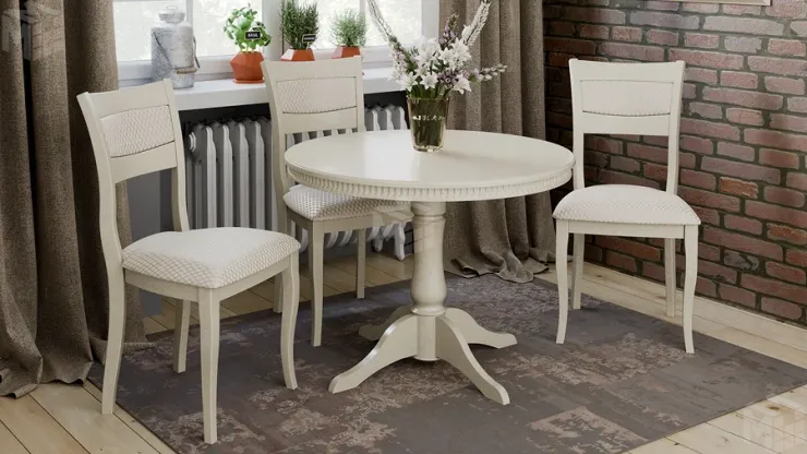 Стол обеденный Орландо Т1 исп.2 - Б-111 Слоновая кость