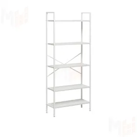 Стеллаж Leset Стилвуд 25 широкий, 5 полок (Белый/Белый)