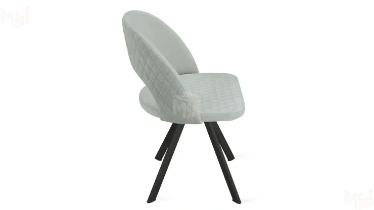 Стул Гэтсби К2 Черный муар, Велюр Confetti Silver