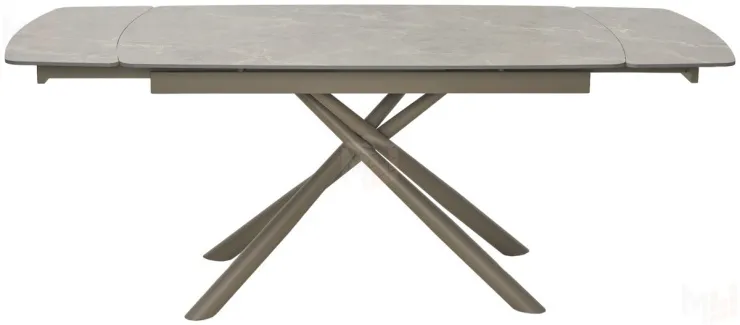 Стол RIVOLI 140 MATT LATTE STONE SOLID CERAMIC / TAUPE