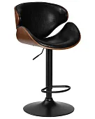 Стул барный DOBRIN KARTER BLACK (коричневый орех дерево (BWW), черный PU) Стул барный DOBRIN KARTER BLACK (коричневый орех дерево (BWW), черный PU)