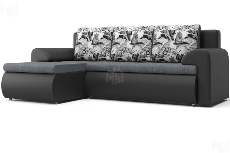 Угловой диван Цезарь (левый) серый