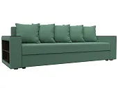 Диван прямой Дубай Лайт полки слева ( Зеленый )