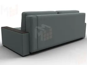 Диван прямой с декором Лига-096 НПБ ( Амур 07 серый;черный )