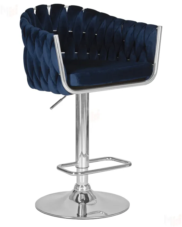 Стул барный DOBRIN MARCEL (синий велюр (MJ9-117))