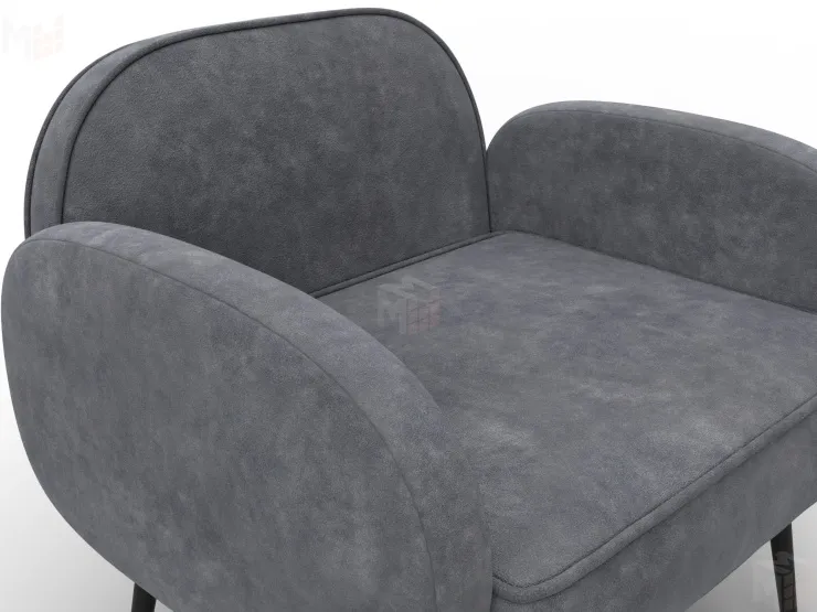 Кресло Лига-086 ( велюр BRUT 16 темно-серый )