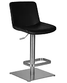 Стул барный DOBRIN ALDO (черный PU YP33-19, основание из нержавеющей стали)