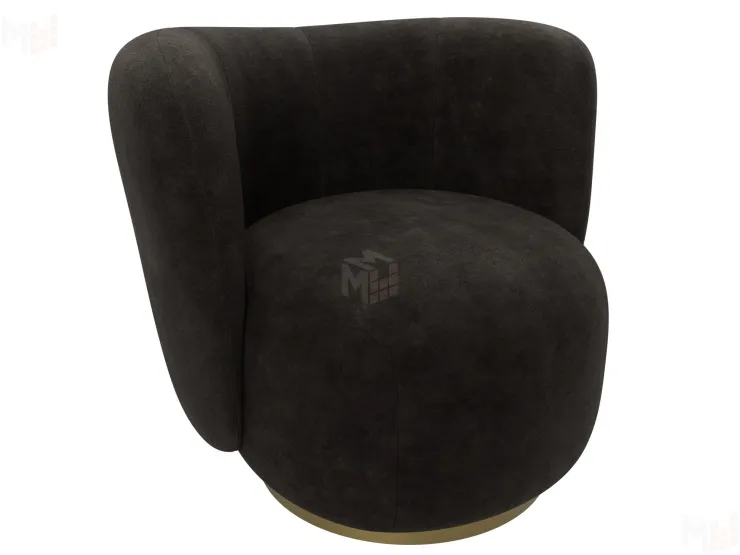 Кресло Лига-072 ( велюр BRUT 17 коричневый )