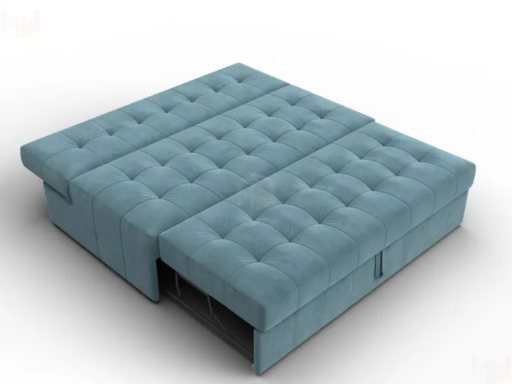 Диван прямой Лига-107 (160) ( SEVEN 113 бирюзовый )