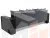 Диван прямой Дубай Лайт полки слева ( Серый\Черный )