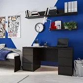 2.03.06.040.5 КАСТОР стол письменный 6 ящиков 151х65 RU Дуб Венге