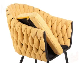 Стул обеденный DOBRIN MATILDA (жёлтая ткань (LAR 275-8))