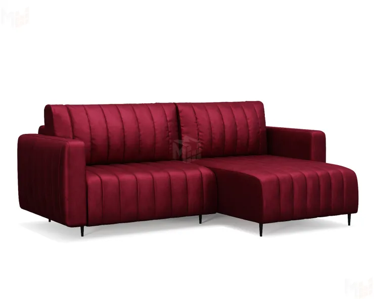 Угловой диван Флорент (Бархат красный STAR VELVET 3 DARK RED)