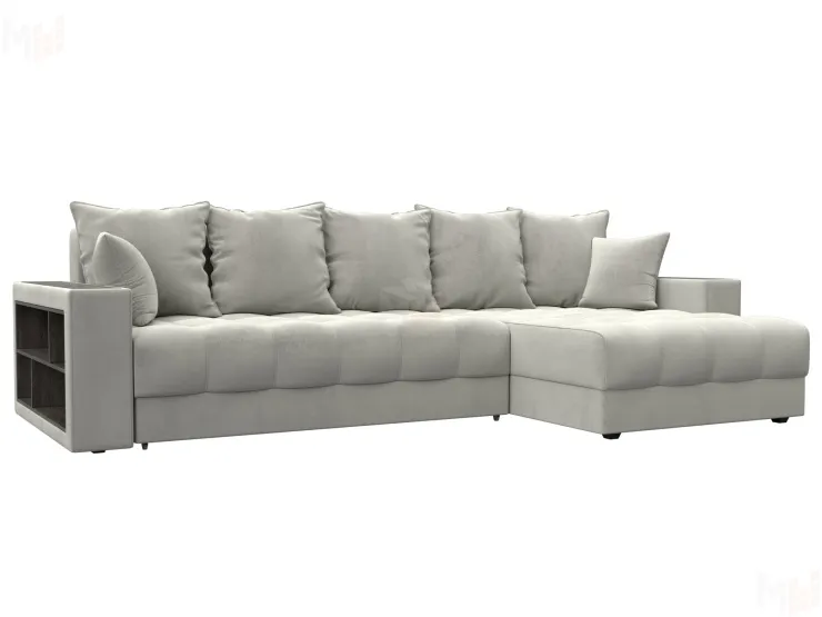 Диван угловой с декором и полкой Лига-050 НПБ