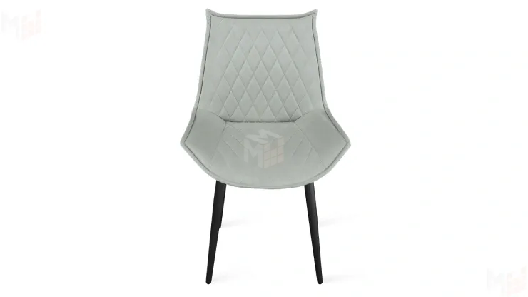 Стул Фэнди К1С  Черный муар, Велюр Confetti Silver