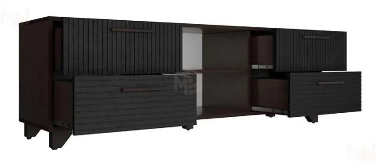 Тумба под ТВ Копенгаген с нишей (венге/серый графит)