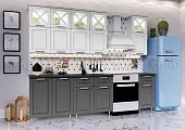 Кухня Констанция 2,0/900 комп. №4 белый снег софт/графит софт