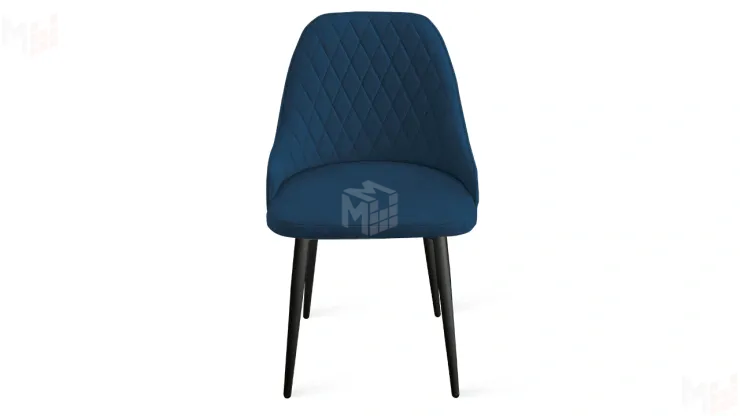 Стул Гранд К1К Черный муар, Велюр Confetti Blue