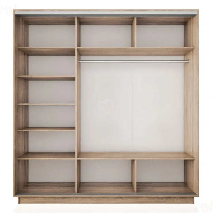 Шкаф-купе Экспресс трио 1 зеркало 2100 (Бетон)