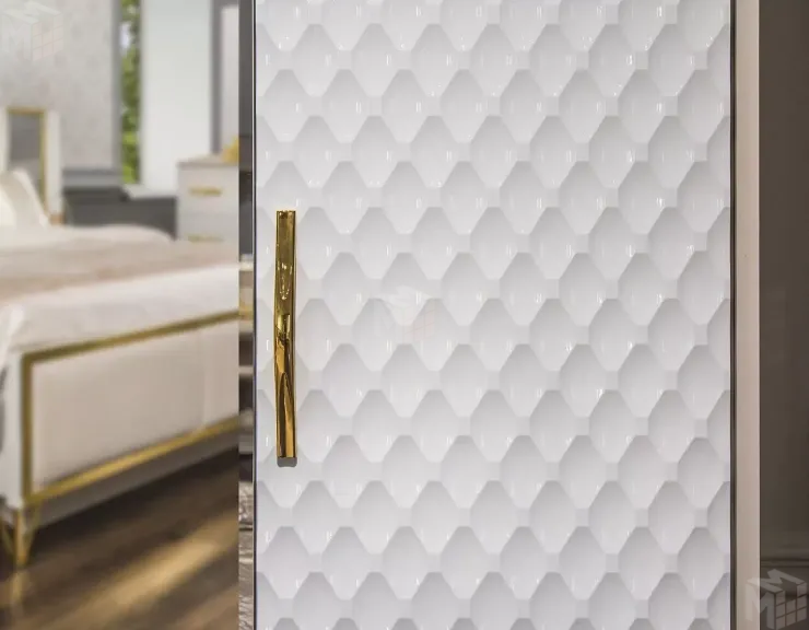 Спальня Lara 5-ств белый глянец