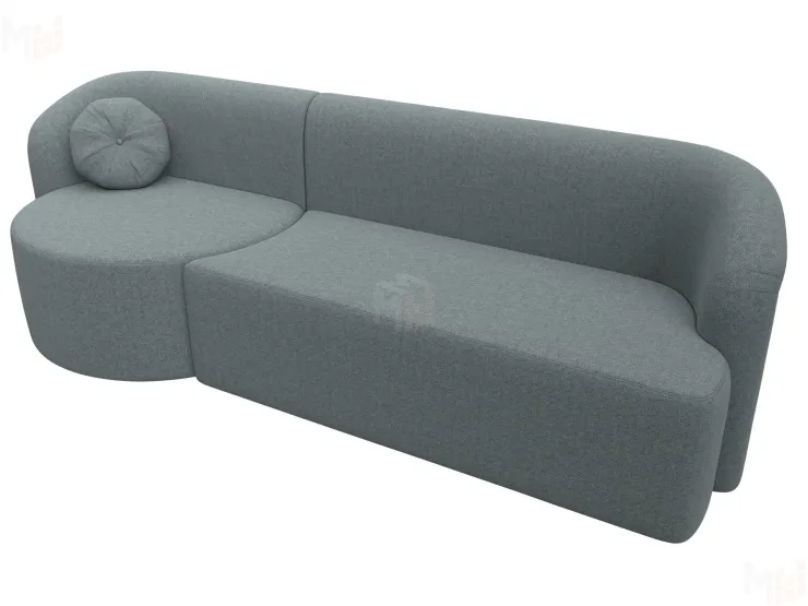 Диван прямой Лига-027 угол левый ( Амур серый )