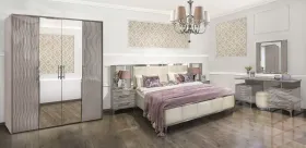 Кровать Гравита 160x200 см серый камень глянец