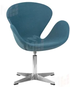Кресло дизайнерское DOBRIN SWAN (синяя ткань IF6)