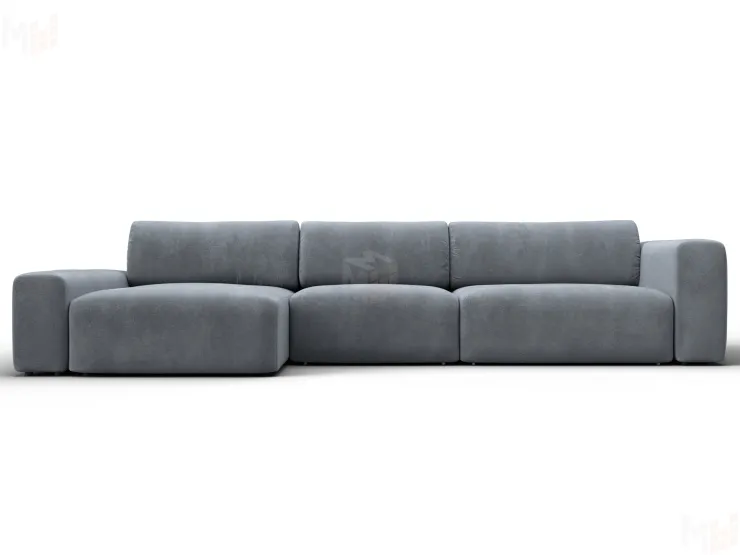 Диван угловой Лига-066 НПБ Лонг угол левый ( TOWER 10 серый )