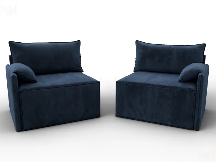 Диван прямой модульный Лига-106 ( TOWER 13 синий )