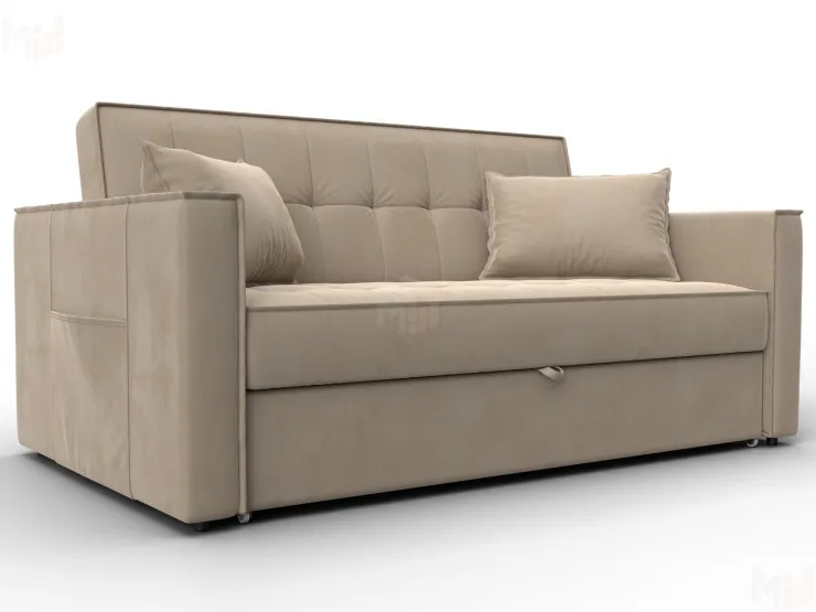 Диван прямой Лига-104 (140) ( SEVEN 729 бежевый )