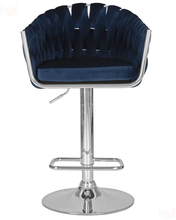 Стул барный DOBRIN MARCEL (синий велюр (MJ9-117))