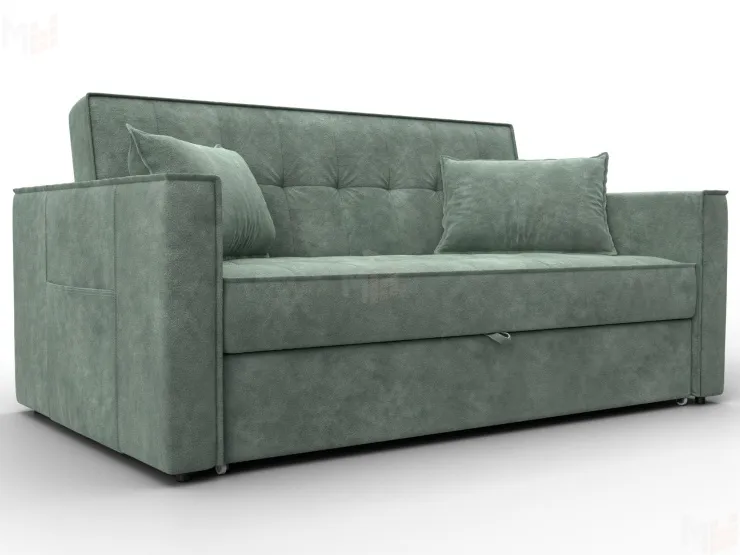 Диван прямой Лига-104 (140) ( BRUT 08 зеленый )