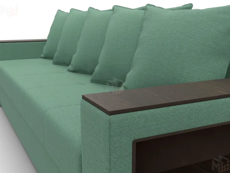 Диван прямой Дубай Лайт ( Амур 11 зеленый )