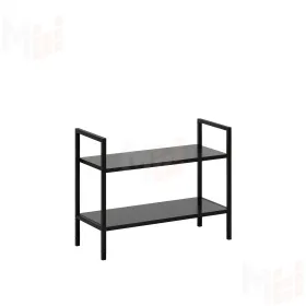 Стеллаж Leset Стилвуд 22 широкий, 2 полки (Чёрный/Чёрный)
